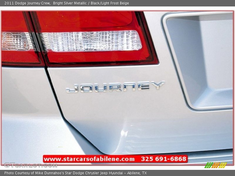Bright Silver Metallic / Black/Light Frost Beige 2011 Dodge Journey Crew