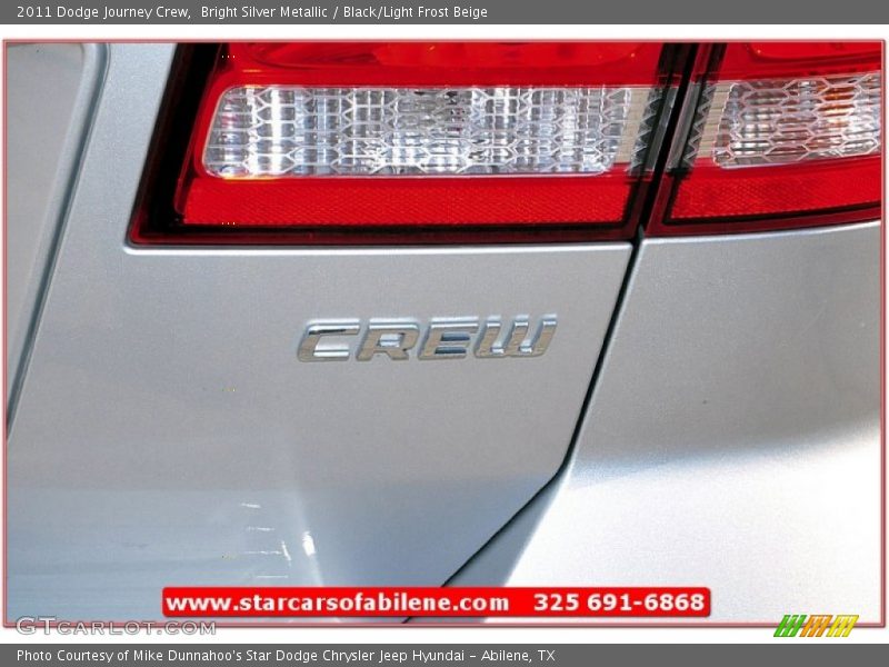 Bright Silver Metallic / Black/Light Frost Beige 2011 Dodge Journey Crew