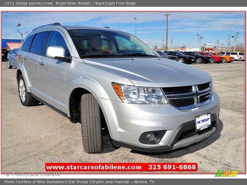 Bright Silver Metallic / Black/Light Frost Beige 2011 Dodge Journey Crew