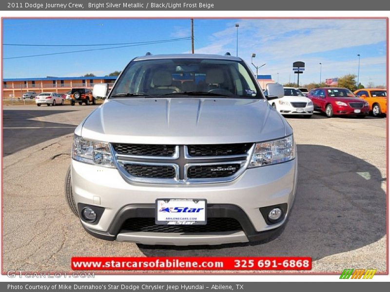 Bright Silver Metallic / Black/Light Frost Beige 2011 Dodge Journey Crew