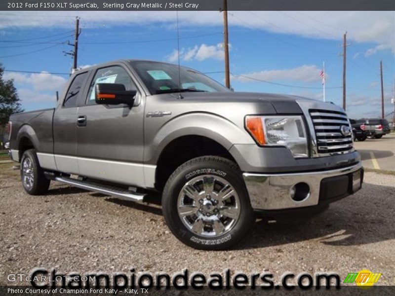 Sterling Gray Metallic / Steel Gray 2012 Ford F150 XLT SuperCab