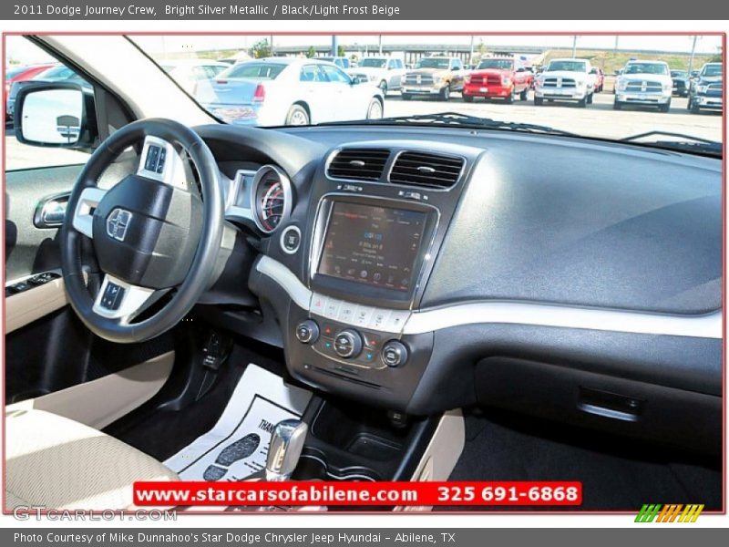 Bright Silver Metallic / Black/Light Frost Beige 2011 Dodge Journey Crew
