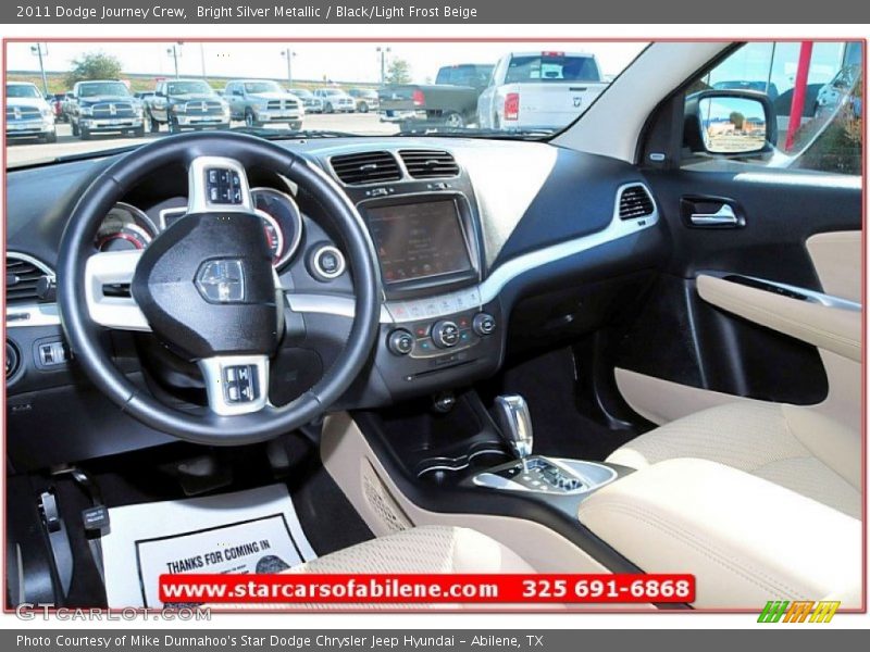 Bright Silver Metallic / Black/Light Frost Beige 2011 Dodge Journey Crew
