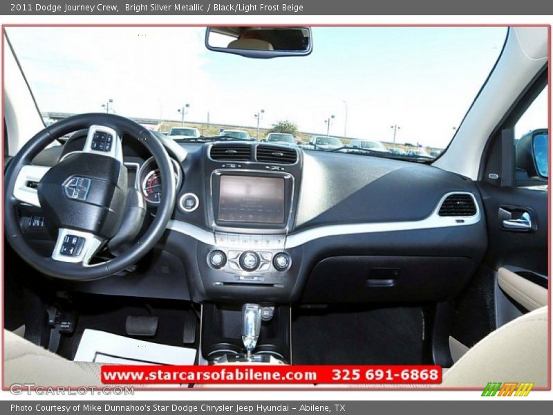 Bright Silver Metallic / Black/Light Frost Beige 2011 Dodge Journey Crew