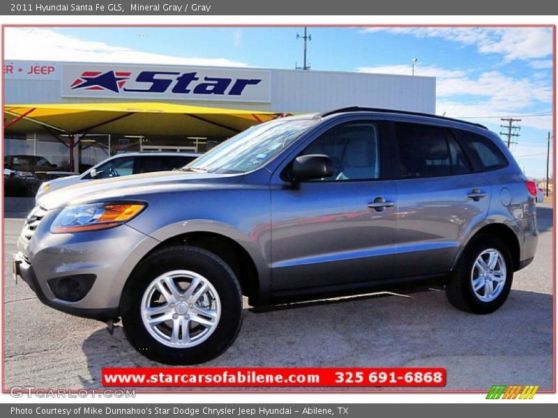 Mineral Gray / Gray 2011 Hyundai Santa Fe GLS