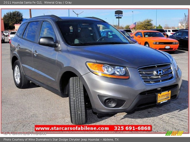 Mineral Gray / Gray 2011 Hyundai Santa Fe GLS