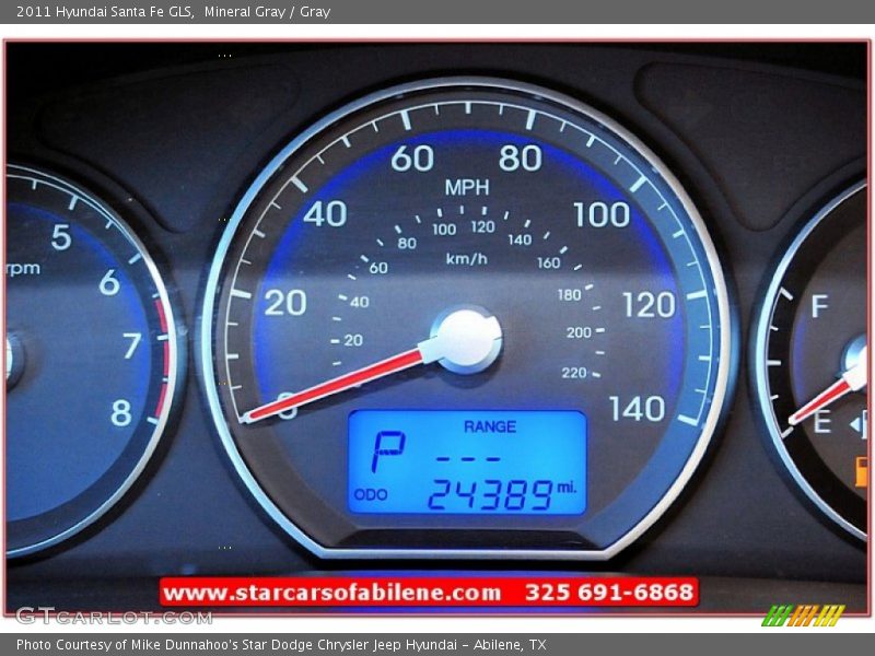 Mineral Gray / Gray 2011 Hyundai Santa Fe GLS