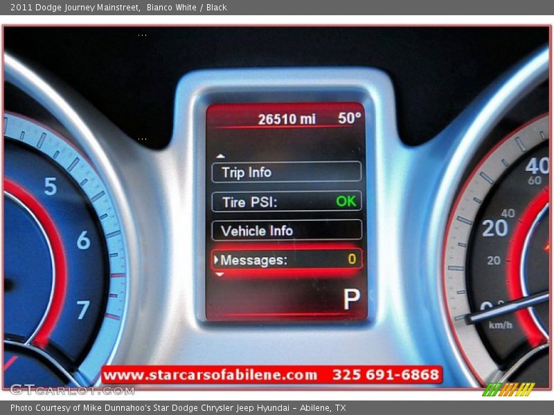 Bianco White / Black 2011 Dodge Journey Mainstreet