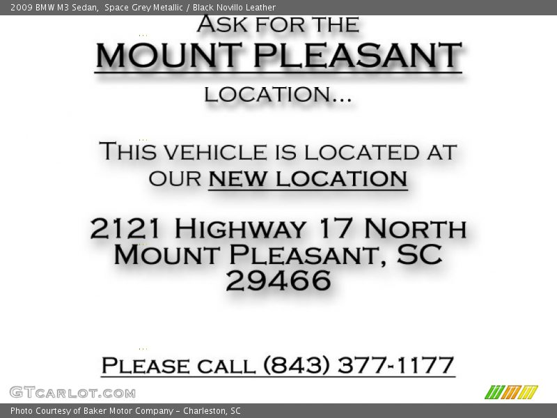 Space Grey Metallic / Black Novillo Leather 2009 BMW M3 Sedan