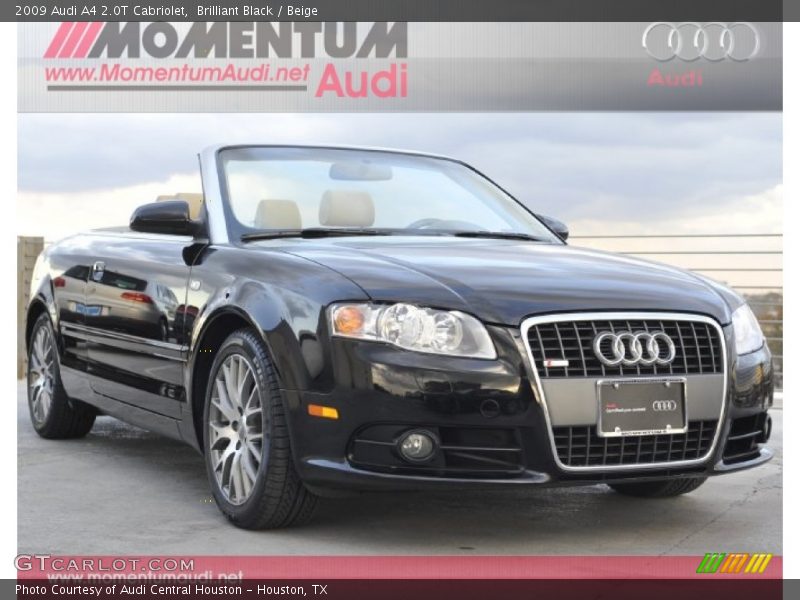 Brilliant Black / Beige 2009 Audi A4 2.0T Cabriolet