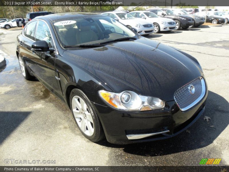 Ebony Black / Barley Beige/Truffle Brown 2011 Jaguar XF Sport Sedan