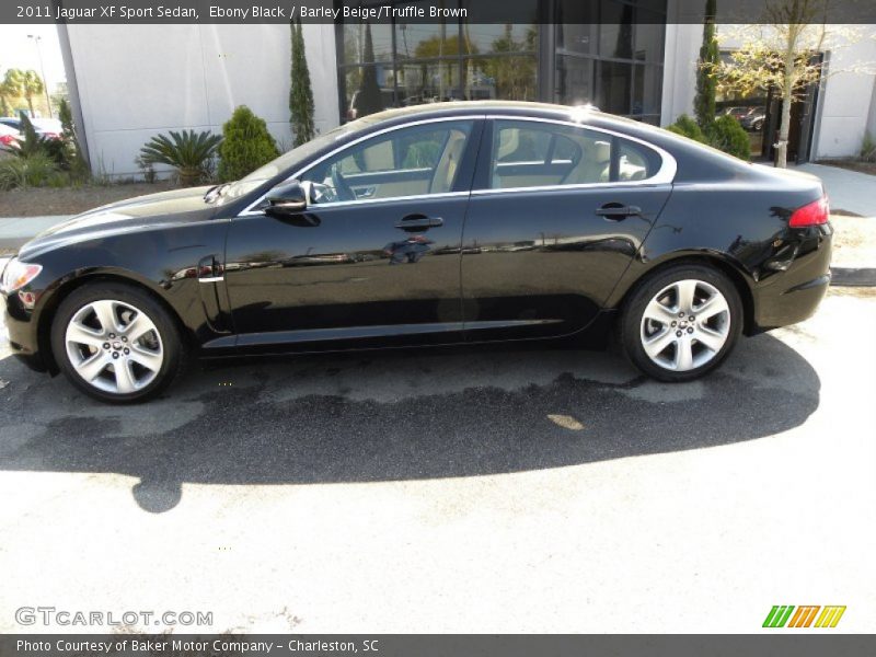 Ebony Black / Barley Beige/Truffle Brown 2011 Jaguar XF Sport Sedan