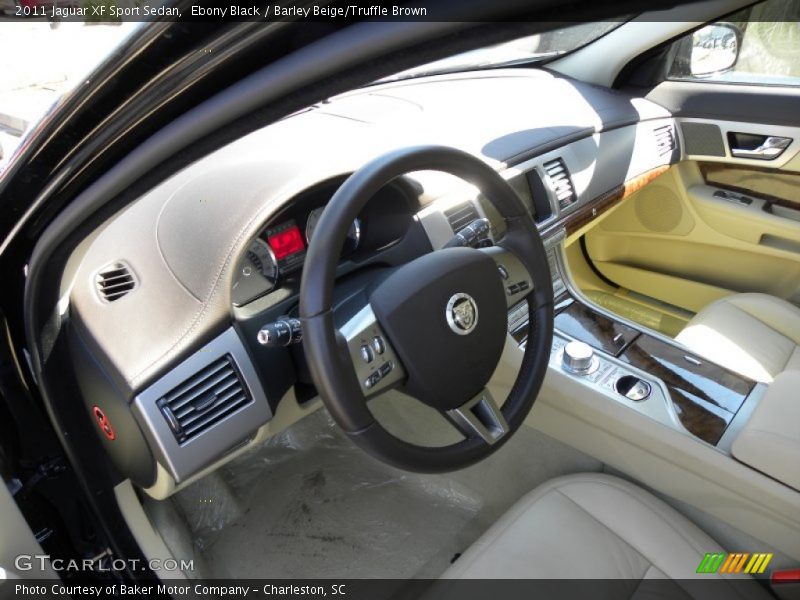 Ebony Black / Barley Beige/Truffle Brown 2011 Jaguar XF Sport Sedan