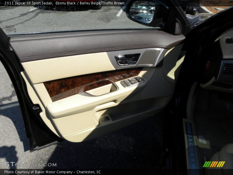 Ebony Black / Barley Beige/Truffle Brown 2011 Jaguar XF Sport Sedan