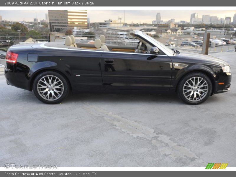 Brilliant Black / Beige 2009 Audi A4 2.0T Cabriolet