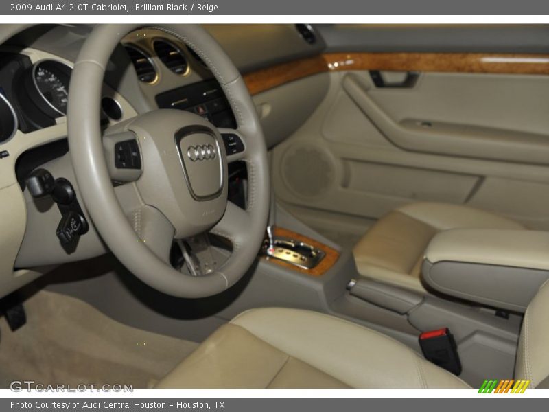 Brilliant Black / Beige 2009 Audi A4 2.0T Cabriolet
