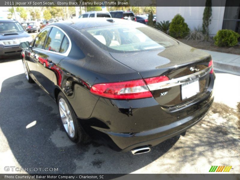 Ebony Black / Barley Beige/Truffle Brown 2011 Jaguar XF Sport Sedan