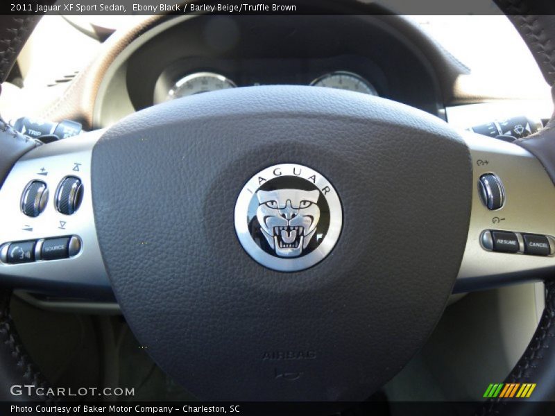 Ebony Black / Barley Beige/Truffle Brown 2011 Jaguar XF Sport Sedan