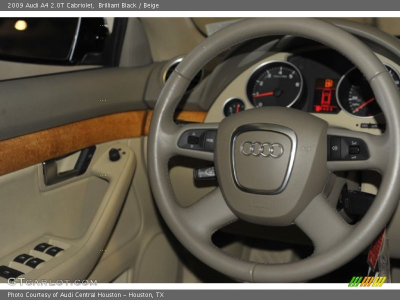 Brilliant Black / Beige 2009 Audi A4 2.0T Cabriolet