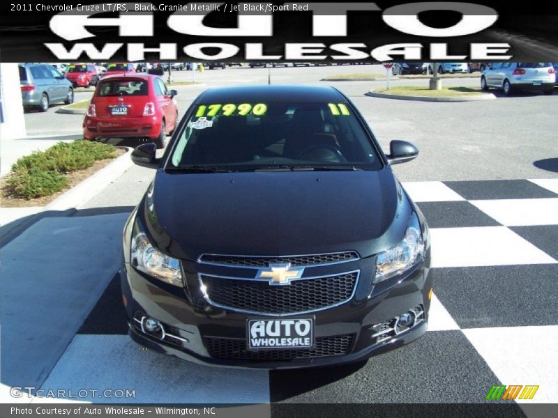 Black Granite Metallic / Jet Black/Sport Red 2011 Chevrolet Cruze LT/RS