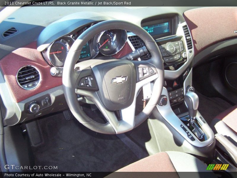 Black Granite Metallic / Jet Black/Sport Red 2011 Chevrolet Cruze LT/RS