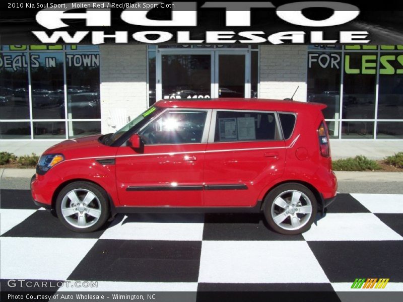 Molten Red / Red/Black Sport Cloth 2010 Kia Soul Sport