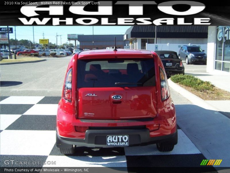 Molten Red / Red/Black Sport Cloth 2010 Kia Soul Sport