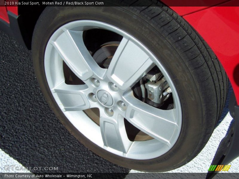 Molten Red / Red/Black Sport Cloth 2010 Kia Soul Sport