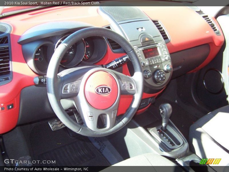Molten Red / Red/Black Sport Cloth 2010 Kia Soul Sport