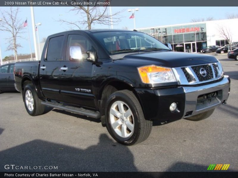 Galaxy Black / Almond 2009 Nissan Titan LE Crew Cab 4x4