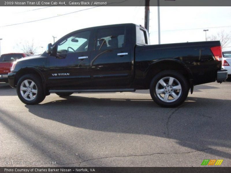 Galaxy Black / Almond 2009 Nissan Titan LE Crew Cab 4x4