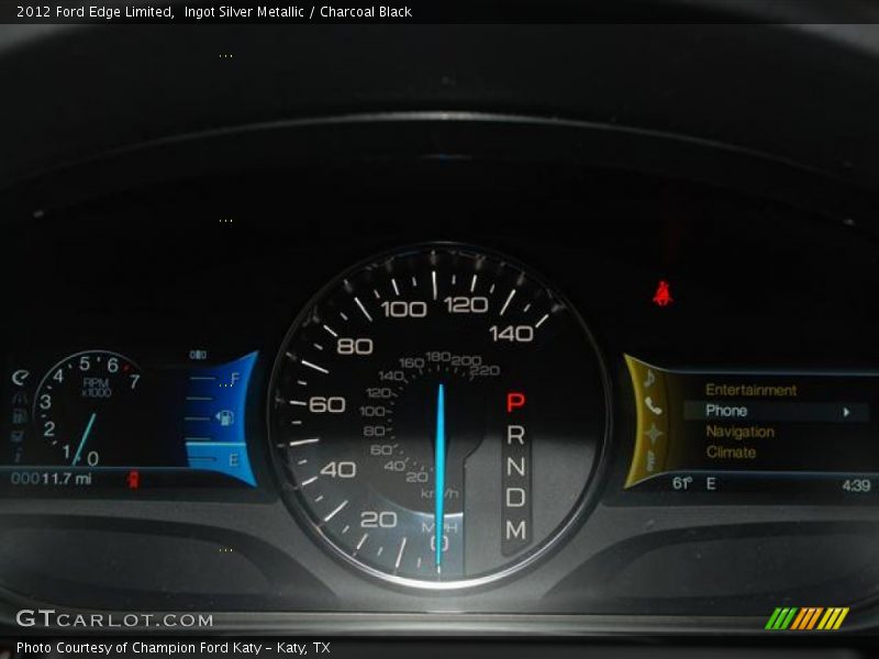 Ingot Silver Metallic / Charcoal Black 2012 Ford Edge Limited