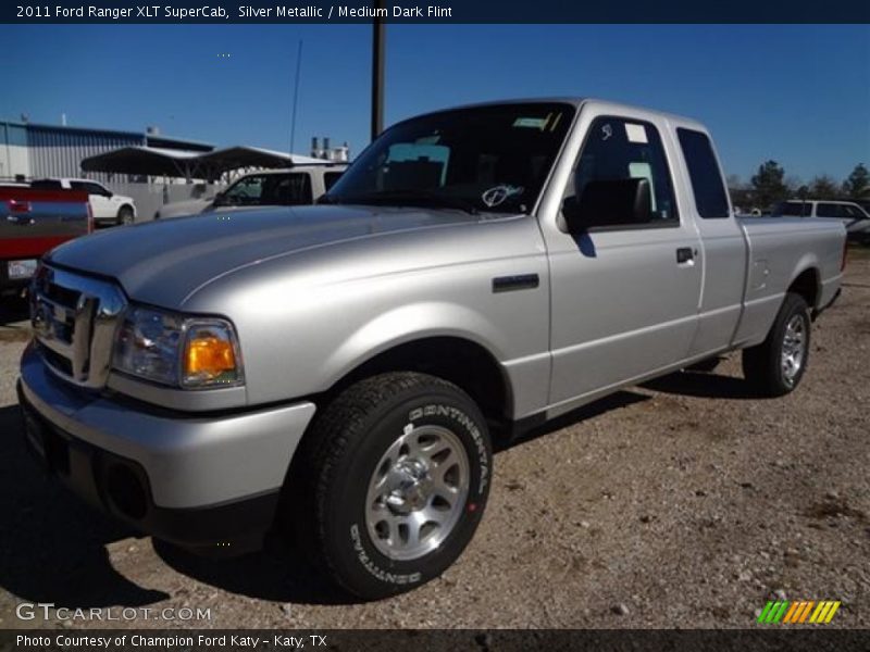 Silver Metallic / Medium Dark Flint 2011 Ford Ranger XLT SuperCab