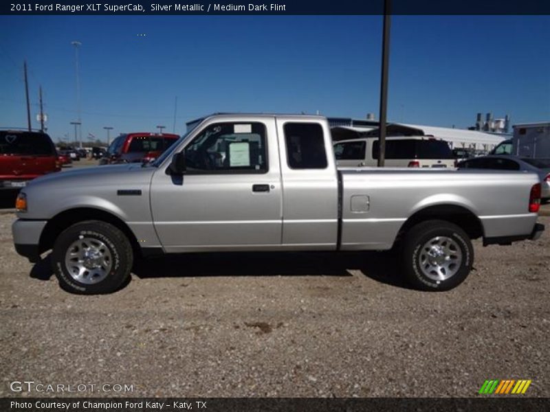 Silver Metallic / Medium Dark Flint 2011 Ford Ranger XLT SuperCab