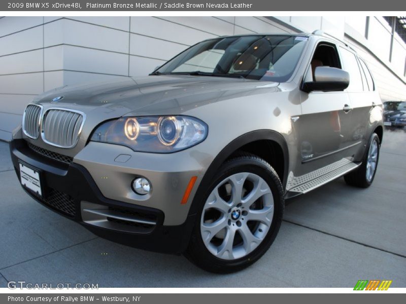 Platinum Bronze Metallic / Saddle Brown Nevada Leather 2009 BMW X5 xDrive48i