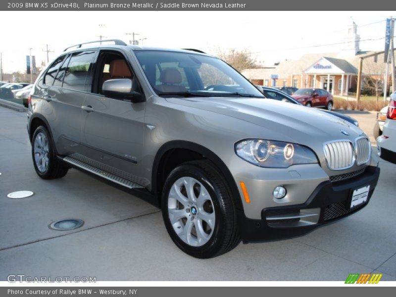 Platinum Bronze Metallic / Saddle Brown Nevada Leather 2009 BMW X5 xDrive48i