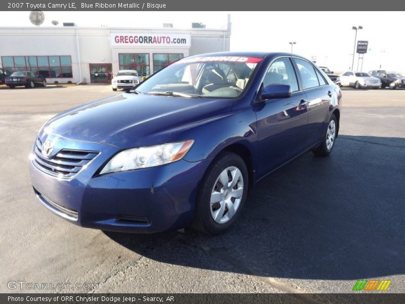 Blue Ribbon Metallic / Bisque 2007 Toyota Camry LE