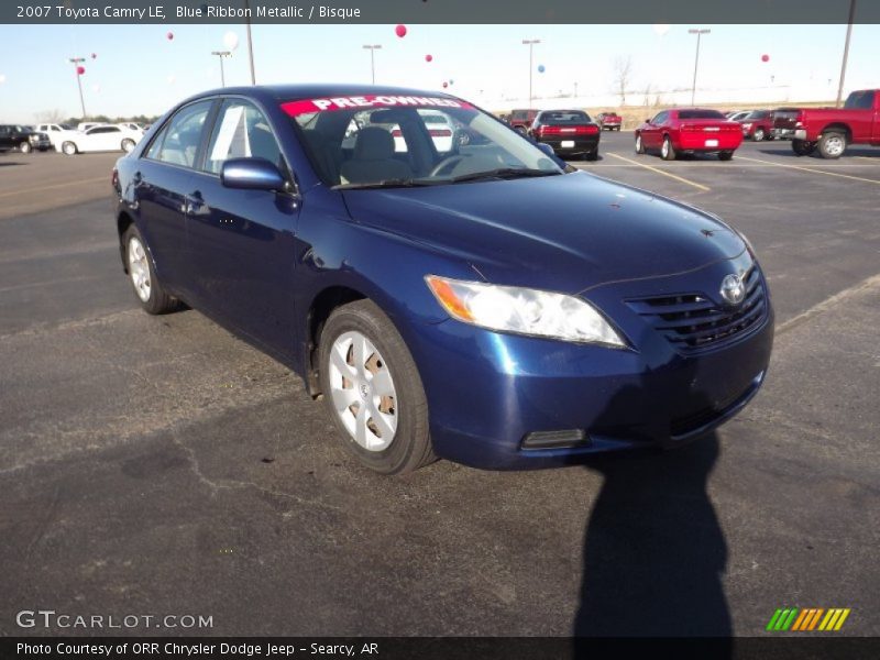 Blue Ribbon Metallic / Bisque 2007 Toyota Camry LE