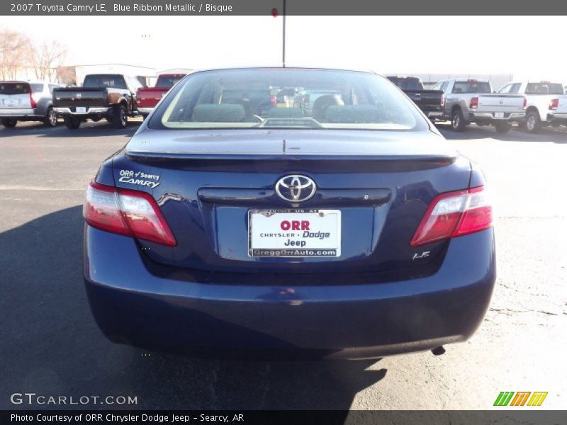 Blue Ribbon Metallic / Bisque 2007 Toyota Camry LE