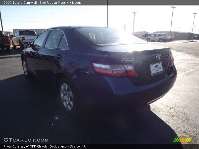 Blue Ribbon Metallic / Bisque 2007 Toyota Camry LE