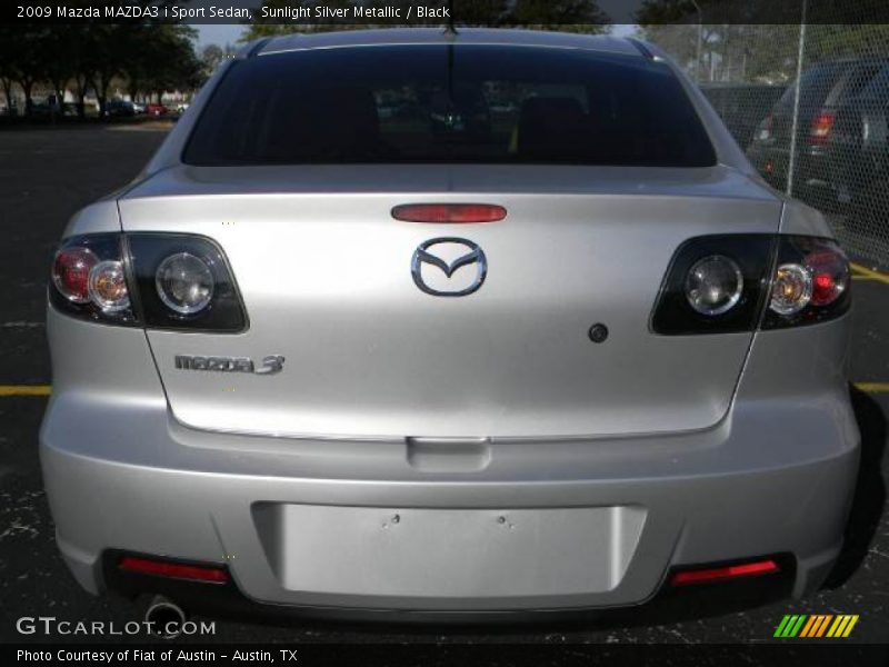 Sunlight Silver Metallic / Black 2009 Mazda MAZDA3 i Sport Sedan