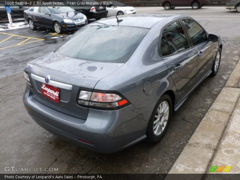 Titan Gray Metallic / Black 2008 Saab 9-3 2.0T Sport Sedan
