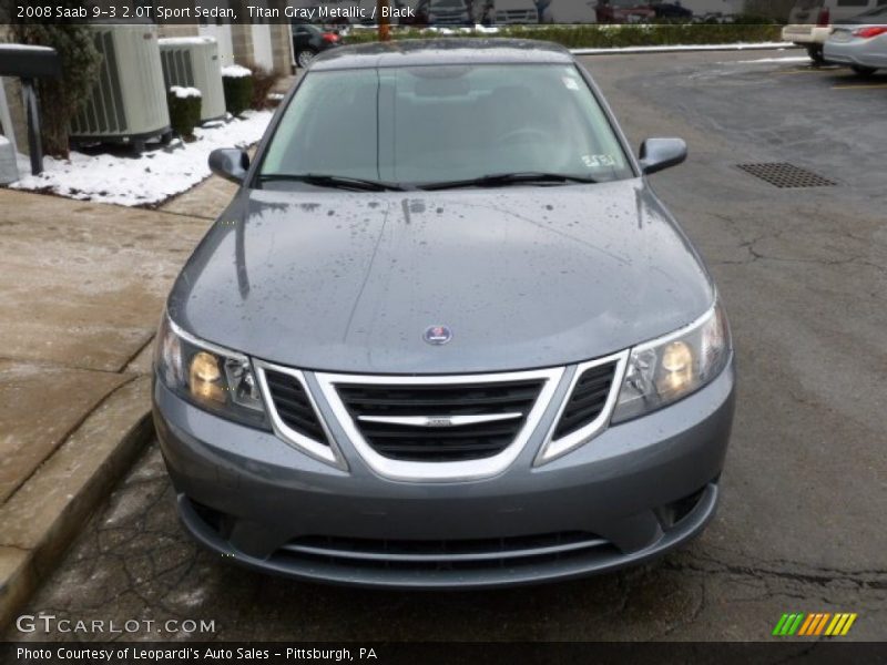 Titan Gray Metallic / Black 2008 Saab 9-3 2.0T Sport Sedan