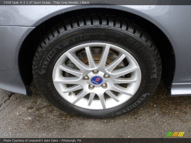 Titan Gray Metallic / Black 2008 Saab 9-3 2.0T Sport Sedan