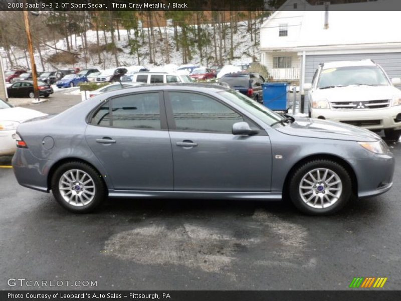 Titan Gray Metallic / Black 2008 Saab 9-3 2.0T Sport Sedan
