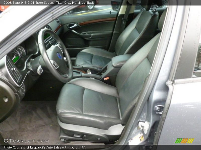 Titan Gray Metallic / Black 2008 Saab 9-3 2.0T Sport Sedan