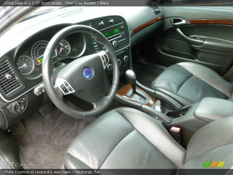 Titan Gray Metallic / Black 2008 Saab 9-3 2.0T Sport Sedan
