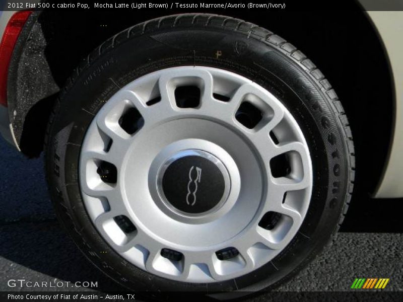 Mocha Latte (Light Brown) / Tessuto Marrone/Avorio (Brown/Ivory) 2012 Fiat 500 c cabrio Pop