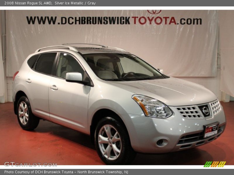 Silver Ice Metallic / Gray 2008 Nissan Rogue SL AWD