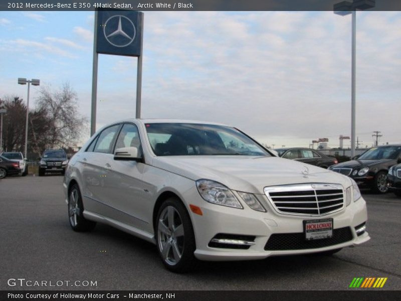 Arctic White / Black 2012 Mercedes-Benz E 350 4Matic Sedan